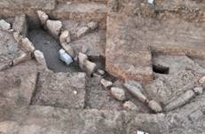 The ancient gate at Tel Erani. (credit: YOLI SCHWARTZ/ISRAEL ANTIQUITIES AUTHORITY)