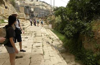  On the Portico of the Pool of Siloam. (credit: Wikimedia Commons)