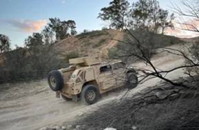  The Be'eri Jeep on patrol in Gaza, January 2024 (credit: IDF SPOKESPERSON UNIT)